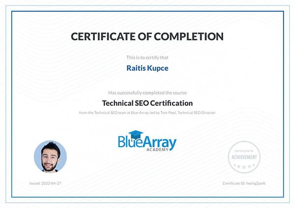 Technical SEO Certification