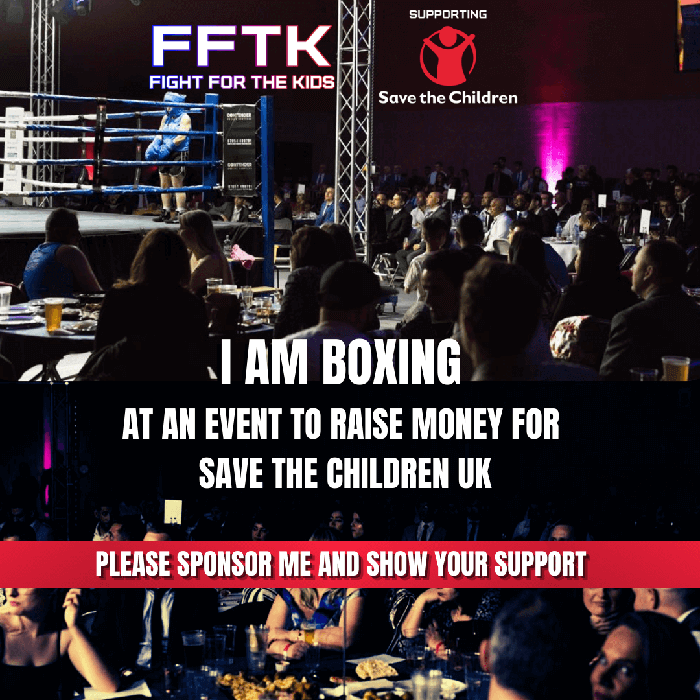 Charity boxing event poster