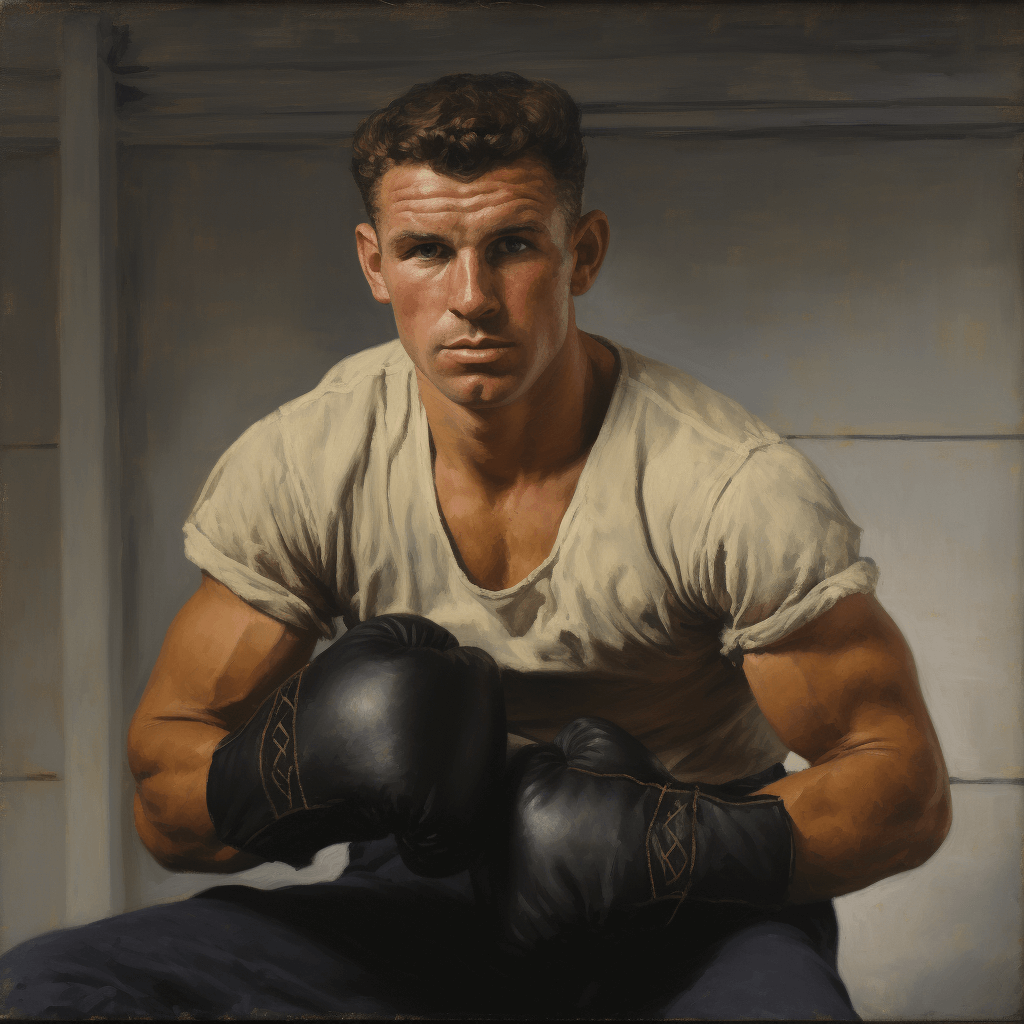 Alex Buxton the British boxer in light-heavyweight champion between 1954 and 1955