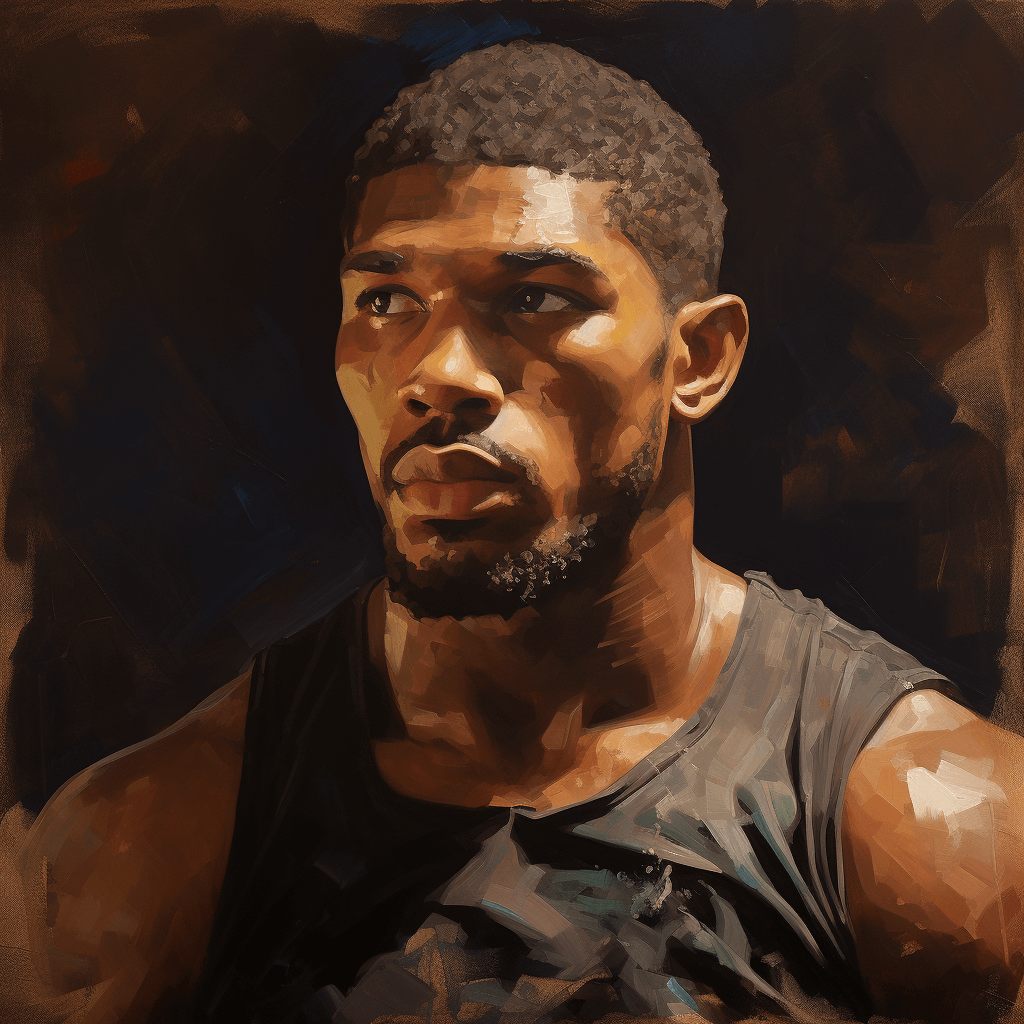 Portrait of Anthony Joshua the British Boxer