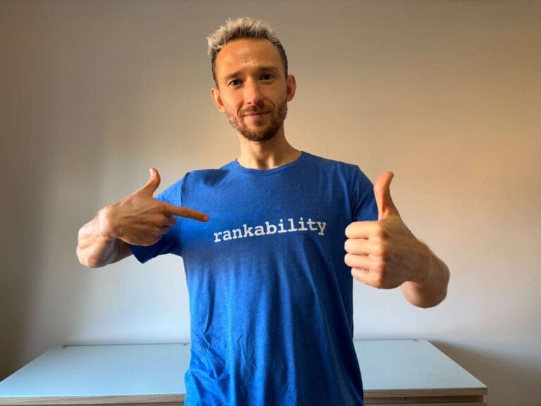 Raitis Kupce is Wearing a Rankability T Shirt